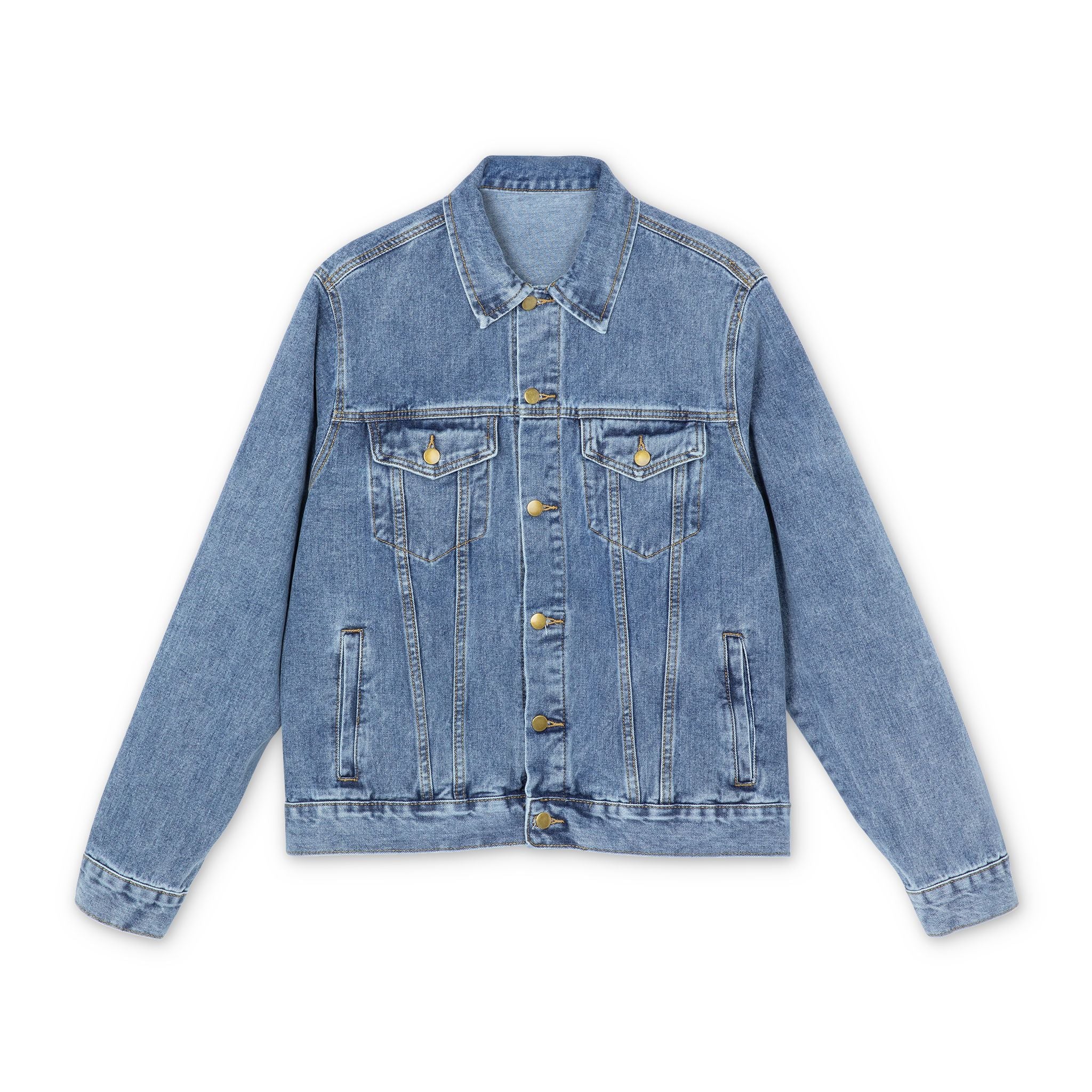Denim Jacket — 'It's Time to Start Drinking' Retro Beer Badge Back Patch